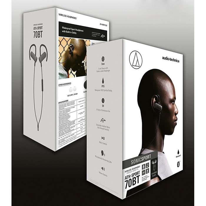 AUDIO-TECHNICA bluetooth earphones ATH-SPORT70BT, 9mm, μαύρα | eLabstore.gr AUDIO-TECHNICA bluetooth earphones ATH-SPORT70BT, 9mm, μαύρα | Αξεσουάρ κινητών | elabstore.gr