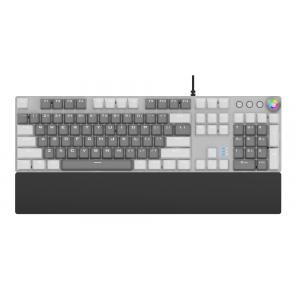 AULA Gaming πληκτρολόγιο F2088, λευκός φωτισμός, μηχανικά πλήκτρα, γκρι | Συνοδευτικά PC | elabstore.gr