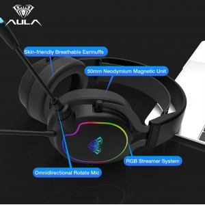 AULA gaming headset Wind F606, RGB, USB/3.5mm, 50mm, μαύρο | Συνοδευτικά PC | elabstore.gr