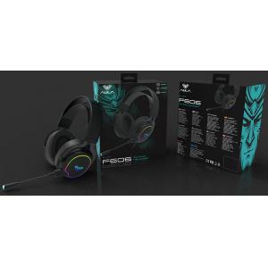AULA gaming headset Wind F606, RGB, USB/3.5mm, 50mm, μαύρο | eLabstore.gr