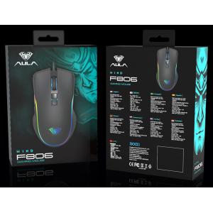 AULA ενσύρματο gaming ποντίκι Wind F806, 2400DPI, 7 πλήκτρα, RGB, μαύρο | eLabstore.gr AULA ενσύρματο gaming ποντίκι Wind F806, 2400DPI, 7 πλήκτρα, RGB, μαύρο | eLabstore.gr