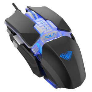 AULA ενσύρματο gaming ποντίκι Fire Η508, 4800DPI, 7 πλήκτρα, μαύρο | Συνοδευτικά PC | elabstore.gr