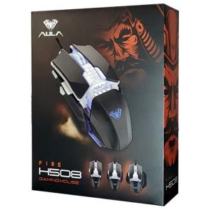 AULA ενσύρματο gaming ποντίκι Fire Η508, 4800DPI, 7 πλήκτρα, μαύρο | eLabstore.gr