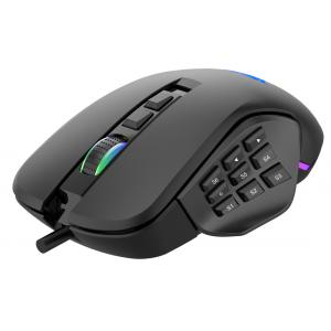 AULA ενσύρματο gaming ποντίκι Fire Η510 10000DPI, 14 πλήκτρα, RGB, μαύρο | eLabstore.gr