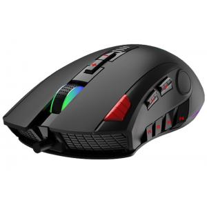 AULA ενσύρματο gaming ποντίκι Fire H512, 5000DPI, 12 πλήκτρα, RGB, μαύρο | Συνοδευτικά PC | elabstore.gr