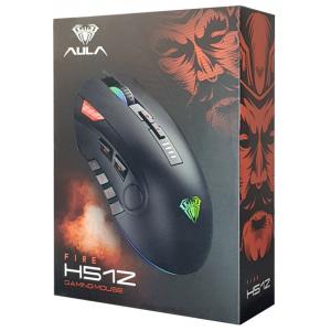 AULA ενσύρματο gaming ποντίκι Fire H512, 5000DPI, 12 πλήκτρα, RGB, μαύρο | Συνοδευτικά PC | elabstore.gr