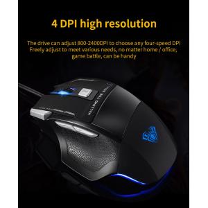 AULA ενσύρματο gaming ποντίκι Mountain S12, 7 πλήκτρα, RGB, μαύρο | Συνοδευτικά PC | elabstore.gr