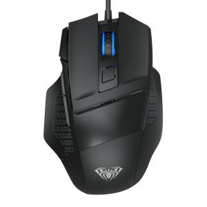 AULA ενσύρματο gaming ποντίκι Mountain S12, 7 πλήκτρα, RGB, μαύρο | Συνοδευτικά PC | elabstore.gr