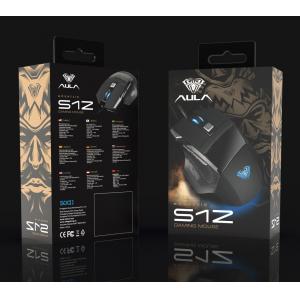 AULA ενσύρματο gaming ποντίκι Mountain S12, 7 πλήκτρα, RGB, μαύρο | eLabstore.gr