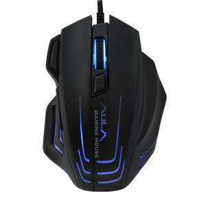 AULA ενσύρματο gaming ποντίκι Mountain S18, 7 πλήκτρα, RGB, μαύρο | Συνοδευτικά PC | elabstore.gr