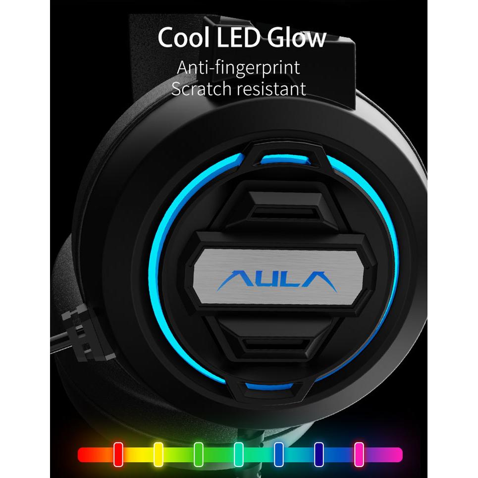 AULA gaming headset Mountain S603, RGB, USB/3.5mm, 50mm, μαύρο | eLabstore.gr AULA gaming headset Mountain S603, RGB, USB/3.5mm, 50mm, μαύρο | Συνοδευτικά PC | elabstore.gr