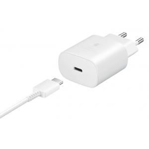 SAMSUNG φορτιστής τοίχου EP-TA800XWEGWW, USB Type-C, 25W 3A, λευκό | Αξεσουάρ κινητών | elabstore.gr