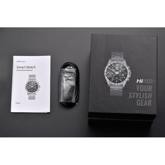 HIFUTURE smartwatch HiGEAR, 1.3", IP68, heart rate monitor, ασημί | eLabstore.gr HIFUTURE smartwatch HiGEAR, 1.3", IP68, heart rate monitor, ασημί | Mobile Συσκευές | elabstore.gr