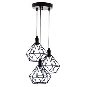 POWERTECH τρίφωτο φωτιστικό οροφής HLL-0004, E27, μεταλλικό, μαύρο | Φωτισμός | elabstore.gr