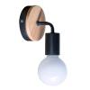POWERTECH φωτιστικό τοίχου HLL-0017, E27, ξύλο-μέταλλο, μαύρο | Φωτισμός | elabstore.gr