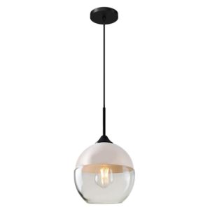 POWERTECH φωτιστικό οροφής HLL-0020, E27, γυάλινο, λευκό-διάφανο | Φωτισμός | elabstore.gr