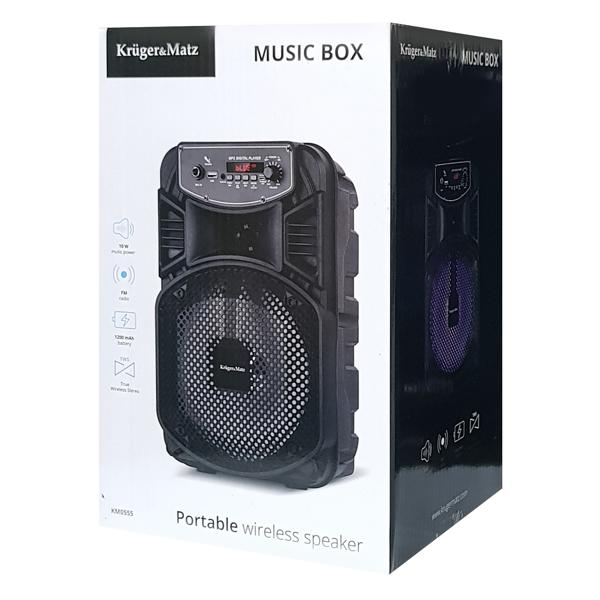 KRUGER&MATZ Φορητό ηχείο ΚΜ0555, bluetooth, USB, FM Radio, μαύρο | eLabstore.gr KRUGER&MATZ Φορητό ηχείο ΚΜ0555, bluetooth, USB, FM Radio, μαύρο - Image 6