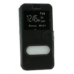 POWERTECH Θήκη Book Leather Silicon για Vodafone Smart Prime 7, Black | Αξεσουάρ κινητών | elabstore.gr