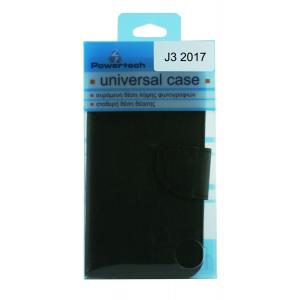 POWERTECH Θήκη Book Leather Silicon για Samsung J3 2017 EU, Gold | Αξεσουάρ κινητών | elabstore.gr