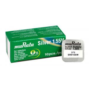 MURATA μπαταρία Silver Oxide για ρολόγια SR916SW, 1.55V, No373, 10τμχ | Μπαταρίες | elabstore.gr