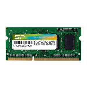 SILICON POWER Μνήμη DDR3 SODimm, 4GB, 1600MHz, PC3-12800, CL11 | PC & Αναβάθμιση | elabstore.gr