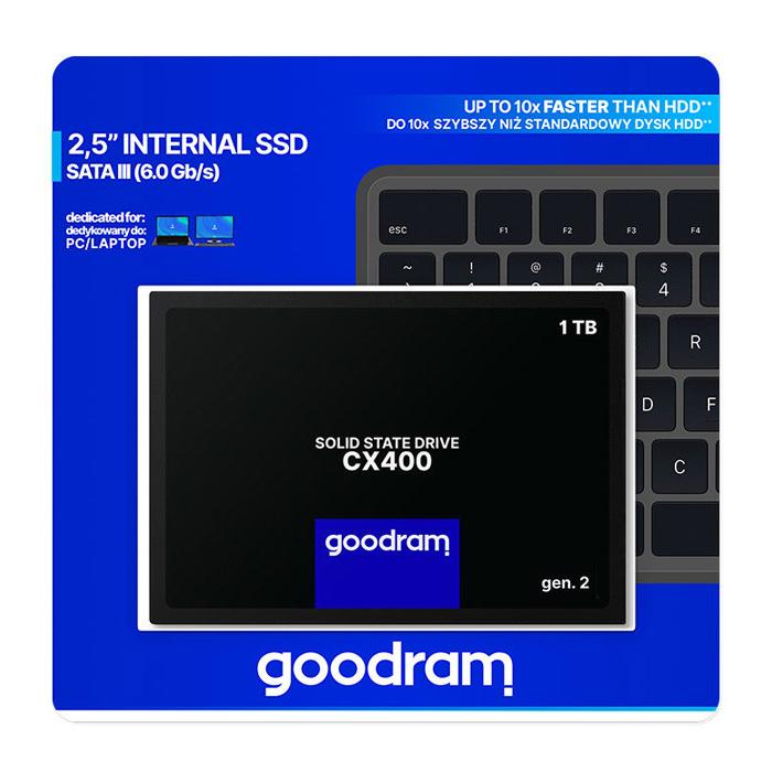 GOODRAM SSD CX400 Gen.2 1TB, 2.5", SATA III, 550-500MB/s, 3D TLC NAND | eLabstore.gr GOODRAM SSD CX400 Gen.2 1TB, 2.5", SATA III, 550-500MB/s, 3D TLC NAND | PC & Αναβάθμιση | elabstore.gr