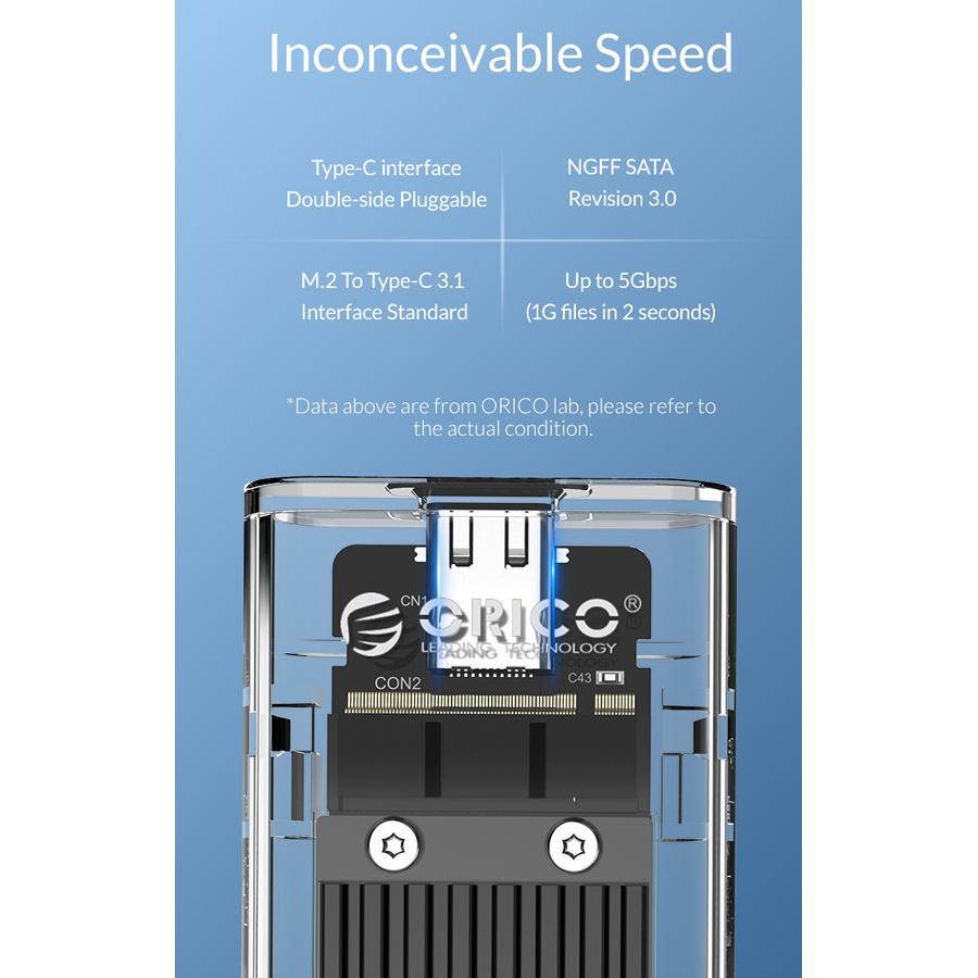 ORICO θήκη για Μ.2 B key SSD TCM2F-C3, USB3.1, 5Gbps, 2TB | eLabstore.gr ORICO θήκη για Μ.2 B key SSD TCM2F-C3, USB3.1, 5Gbps, 2TB - Image 6