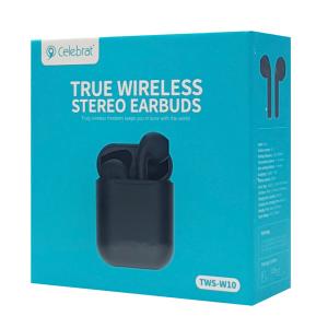 CELEBRAT earphones W10, true wireless, με θήκη φόρτισης, μαύρα | eLabstore.gr CELEBRAT earphones W10, true wireless, με θήκη φόρτισης, μαύρα | Αξεσουάρ κινητών | elabstore.gr