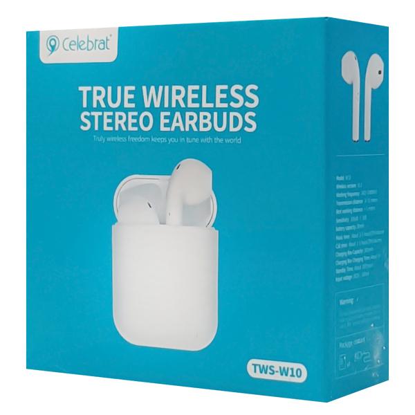 CELEBRAT earphones W10, true wireless, με θήκη φόρτισης, λευκά | eLabstore.gr CELEBRAT earphones W10, true wireless, με θήκη φόρτισης, λευκά | Αξεσουάρ κινητών | elabstore.gr