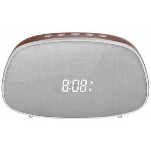 YISON ξυπνητήρι WS-1, bluetooth 5.0, 2x 5W, ένδειξη ώρας, AM/FM, ασημί | Εικόνα & Ήχος | elabstore.gr