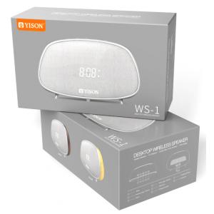YISON ξυπνητήρι WS-1, bluetooth 5.0, 2x 5W, ένδειξη ώρας, AM/FM, ασημί | Εικόνα & Ήχος | elabstore.gr