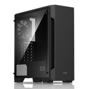 ZALMAN PC case S3 TG, mid tower, 424x196x462mm, 3x fan, διάφανο πλαϊνό | PC & Αναβάθμιση | elabstore.gr