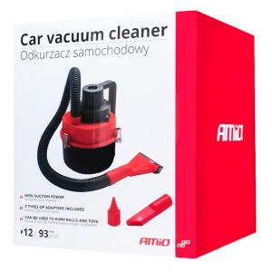 AMIO ηλεκτρική σκούπα αυτοκινήτου 02381, 93W, 12V, κόκκινο/μαύρο | Gadgets - Αξεσουάρ | elabstore.gr