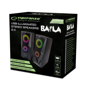 Ηχείο 2.0 USB w/LED Rainbow Baila EGS103 | Περιφερειακά | elabstore.gr