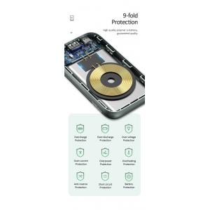 USAMS Power Bank PB51 4000mAh, 1x output & wireless, 2A, μαύρο | Αξεσουάρ κινητών | elabstore.gr