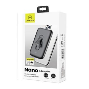 USAMS Power Bank PB51 4000mAh, 1x output & wireless, 2A, μαύρο | eLabstore.gr