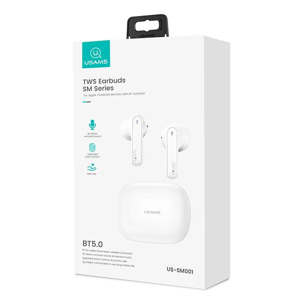 USAMS earbuds US-SM001 με θήκη φόρτισης, True Wireless, μαύρα | eLabstore.gr USAMS earbuds US-SM001 με θήκη φόρτισης, True Wireless, μαύρα | Αξεσουάρ κινητών | elabstore.gr