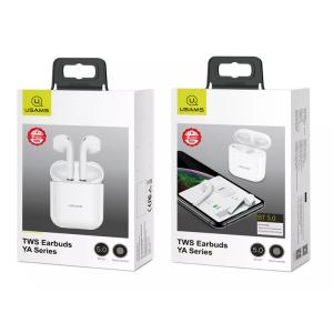 USAMS earphones US-YA001 με θήκη φόρτισης, True Wireless, λευκά | eLabstore.gr USAMS earphones US-YA001 με θήκη φόρτισης, True Wireless, λευκά | eLabstore.gr