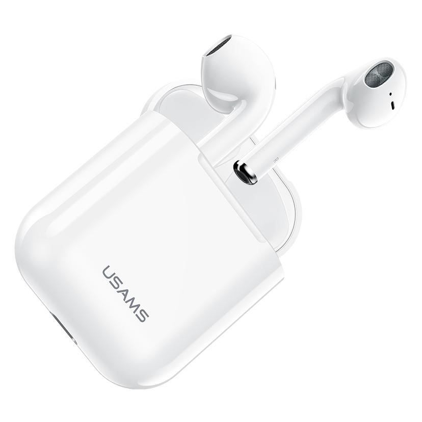USAMS earphones US-YA001 με θήκη φόρτισης, True Wireless, λευκά | eLabstore.gr USAMS earphones US-YA001 με θήκη φόρτισης, True Wireless, λευκά | Αξεσουάρ κινητών | elabstore.gr