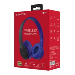 BOROFONE headphones με μικρόφωνο BO4, bluetooth, 3.5mm, μπλε | Αξεσουάρ κινητών | elabstore.gr