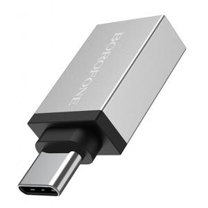BOROFONE αντάπτορας BV3, Type-C σε USB 3.0, OTG, ασημί | Αξεσουάρ κινητών | elabstore.gr