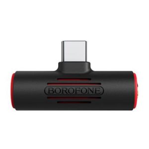 BOROFONE αντάπτορας BV8C 2in1, Type-C σε Type-C & 3.5mm, μαύρος | Αξεσουάρ κινητών | elabstore.gr