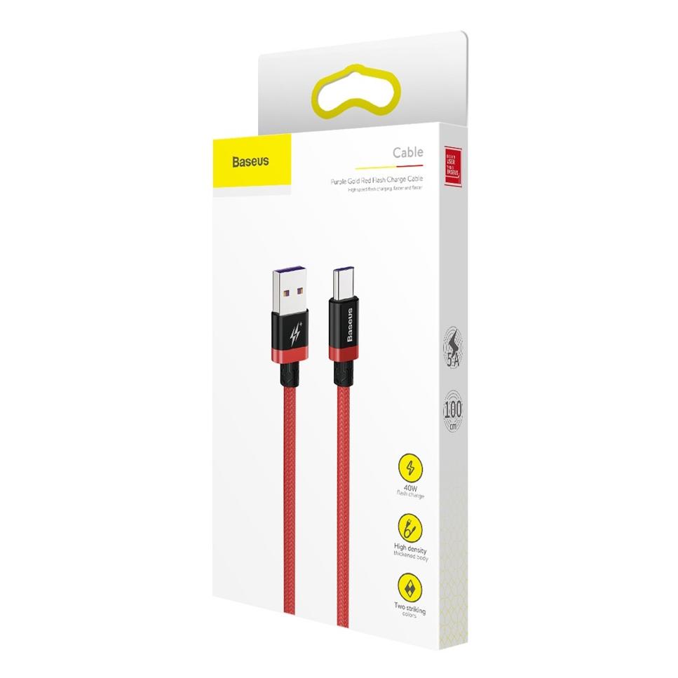 BASEUS καλώδιο USB σε Type-C CATZH-A09, 40W - 5A, 1m, κόκκινο | eLabstore.gr BASEUS καλώδιο USB σε Type-C CATZH-A09, 40W - 5A, 1m, κόκκινο | Αξεσουάρ κινητών | elabstore.gr