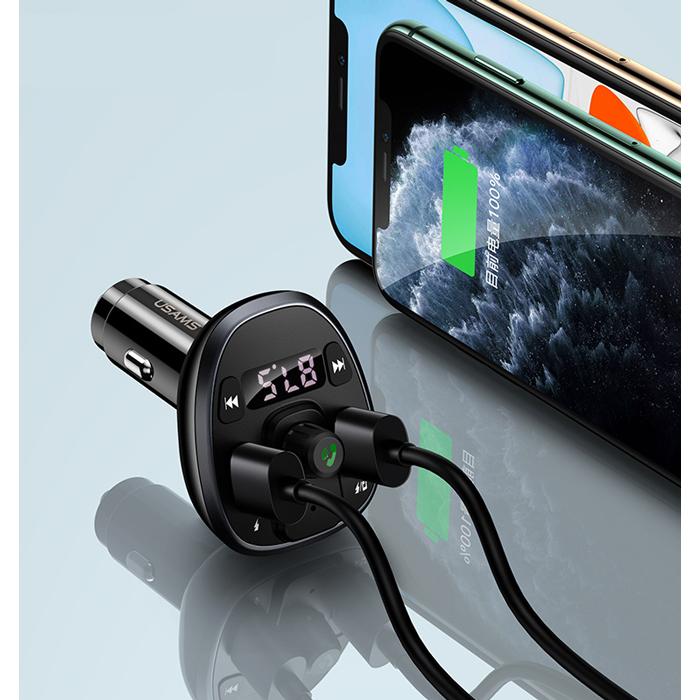 USAMS FM transmitter με οθόνη US-CC115, 2x USB, SD card, 3.4A, μαύρο | eLabstore.gr USAMS FM transmitter με οθόνη US-CC115, 2x USB, SD card, 3.4A, μαύρο | Gadgets - Αξεσουάρ | elabstore.gr