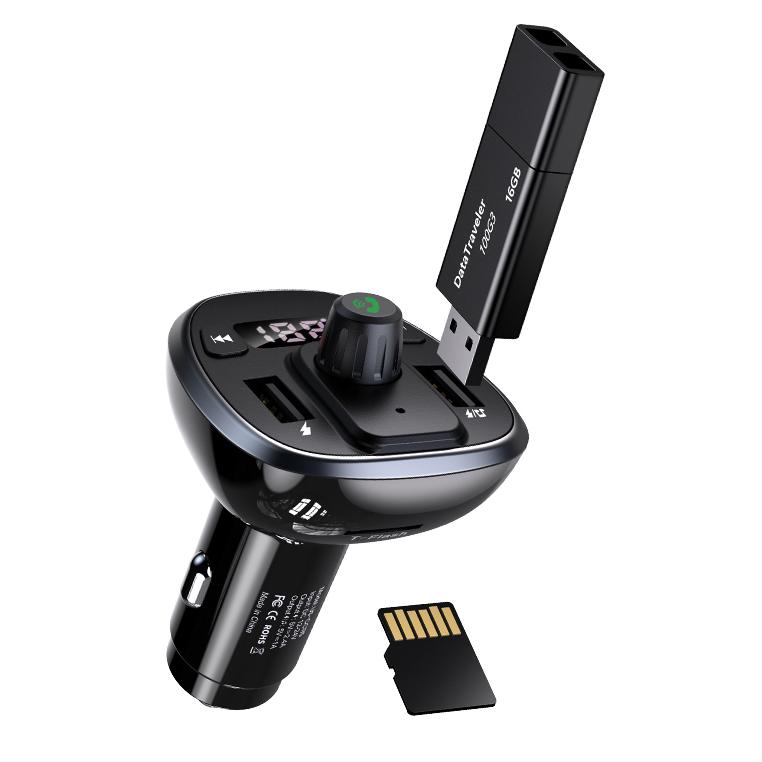 USAMS FM transmitter με οθόνη US-CC115, 2x USB, SD card, 3.4A, μαύρο | eLabstore.gr USAMS FM transmitter με οθόνη US-CC115, 2x USB, SD card, 3.4A, μαύρο | Gadgets - Αξεσουάρ | elabstore.gr