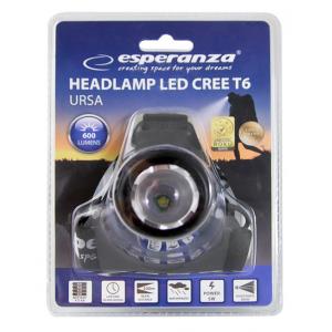 ESPERANZA φακός κεφαλής Cree T6 Ursa EOT028, 5W, 600 lumens, μαύρος | Φωτισμός | elabstore.gr