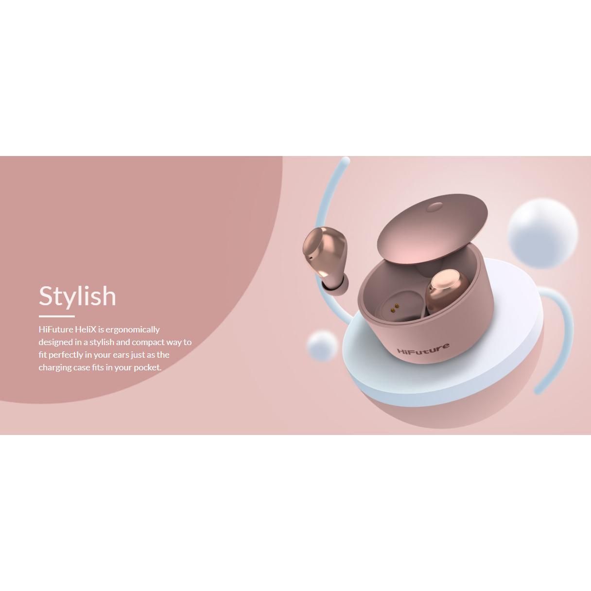 HIFUTURE earphones HeliX με θήκη φόρτισης, true wireless, ροζ | eLabstore.gr HIFUTURE earphones HeliX με θήκη φόρτισης, true wireless, ροζ | Αξεσουάρ κινητών | elabstore.gr