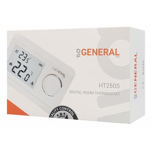 GENERAL ψηφιακός θερμοστάτης χώρου HT250S, λευκός | Εργαλεία | elabstore.gr