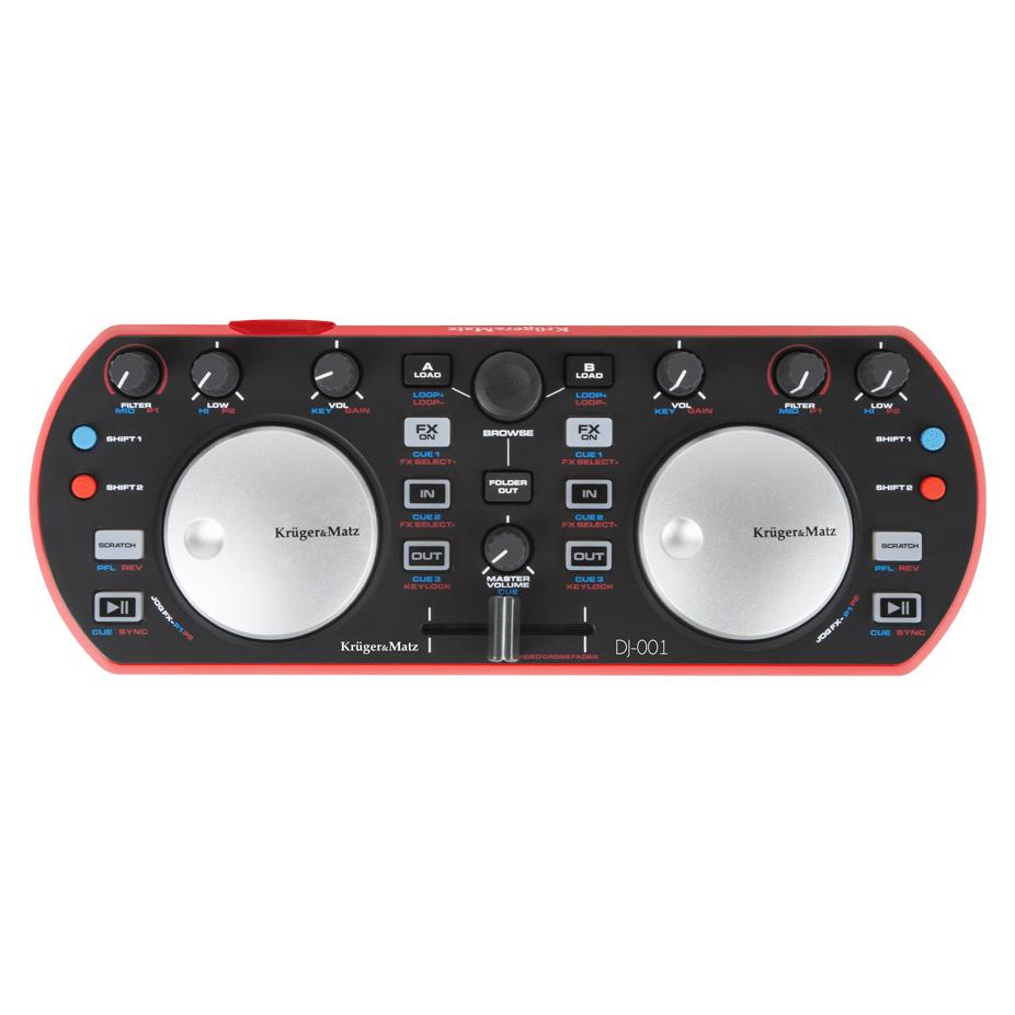 KRUGER&MATZ DJ Controller KMDJ001, μαύρο-κόκκινο | eLabstore.gr KRUGER&MATZ DJ Controller KMDJ001, μαύρο-κόκκινο | Εικόνα & Ήχος | elabstore.gr
