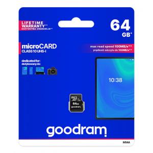 GOODRAM κάρτα μνήμης M1AA microSDΧC UHS-1, 64GB, Class 10 | Συνοδευτικά PC | elabstore.gr